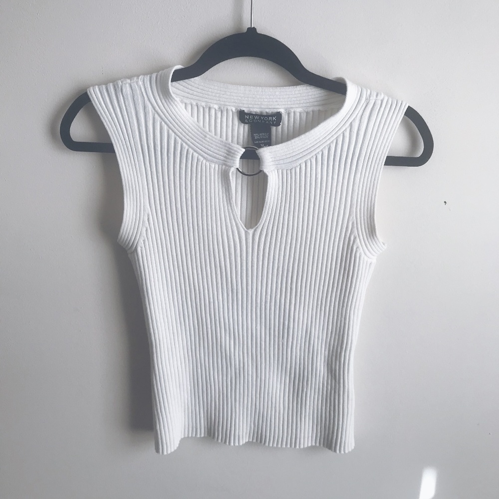 New York & Company Sleeveless Vintage Blouse